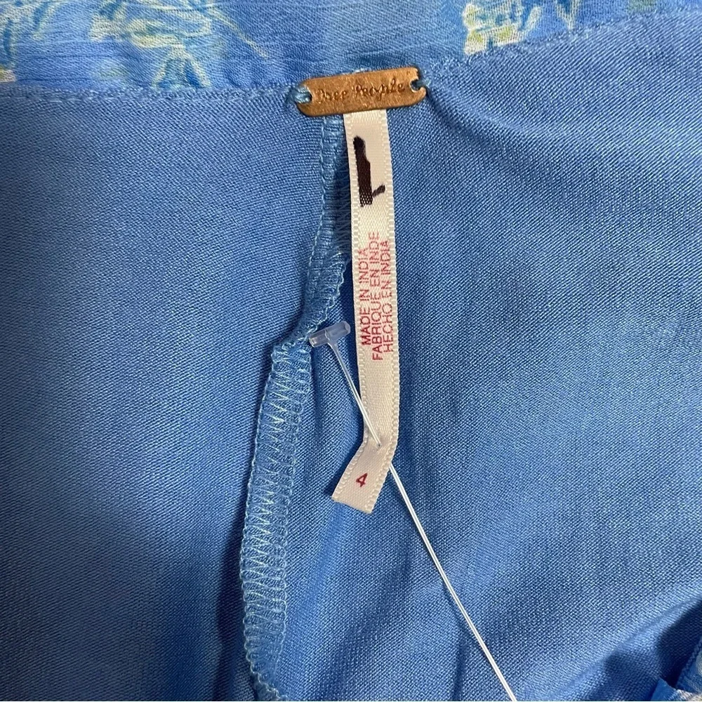 New Free People Bali Made You Look Blue Mini Skirt Size 4